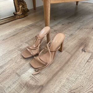 Express Strappy nude heels